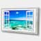 Designart - Open Window to Wavy Ocean - Extra Large Seashore Canvas Art